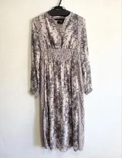 【新品未使用タグ付き】ENVYMアンビー ベージュ花柄ロングワンピース