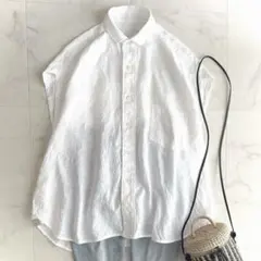 TICCA リネン100% バックレースアップフレンチスリーブ ホワイトのサムネイル