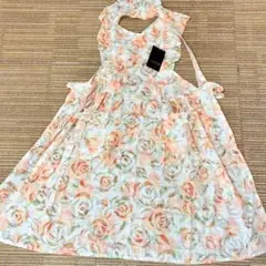 新品　タグ付き　LANVIN ランバン　花柄エプロン フリルエプロンのサムネイル