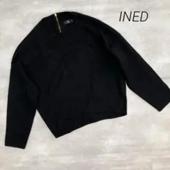 イネド INED ブラック 黒 背中ジップ ニット M 上品 きれいめのサムネイル