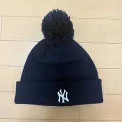 NEW ERA ニューエラ　ニット帽 ネイビー ポンポンのサムネイル
