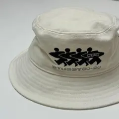 STUSSY CDG コラボ バケットハット ホワイト - メルカリ