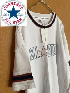 ⭐️converse⭐️保管品　要詳細確認⭐️立体ブランドロゴ刺繍入りTシャツ