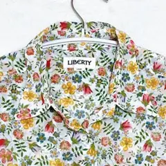 【リバティ】LIBERTYエデナム　花柄　長袖シャツ　ブラウス　薄手　Lサイズ