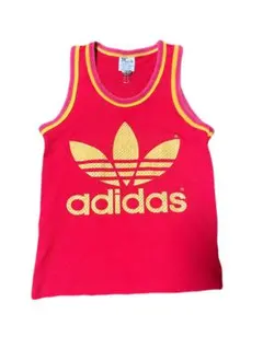 アディダス ヴィンテージ VANCO社 80's トレフォイルタンクトップ 赤