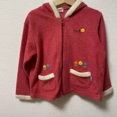 ミキハウス　フリースジャケット 110 赤