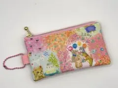 14 クリアポケット付きミニポーチ　ユキエモン　メルシーンピンク