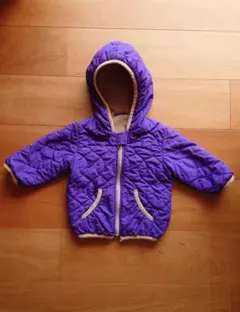UNIQLO ユニクロ 紫 パープル キルティング ブルゾン 防寒着 裏起毛