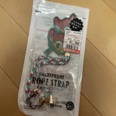 スマートフォンロープストラップ ハンドストラップ　バンビ　ディズニー