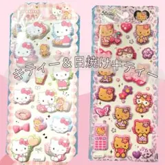 正規店購入 ハローキティ＆日焼けキティ ぷくぷくシール 夏