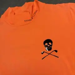 MAR&LONA オレンジ スカルデザイン シャツ