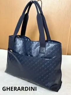 ⭐️新品未使用⭐️　ゲラルディーニ　ソフティ　ハンドバッグ　PVC×レザー　ネイビー 2025年最新】ゲラルディーニ バッグ ネイビーの人気アイテム