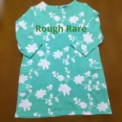 Rough Rare花柄ミントグリーン七分袖チュニック【M】