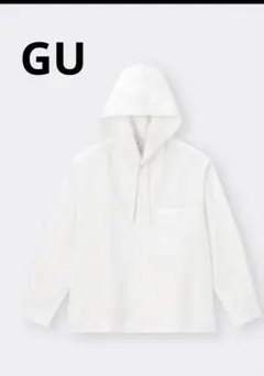 【新品】GU フーディシャツ NT+E サイズＬ