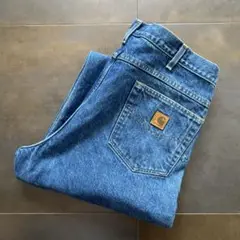 40×30　carhartt カーハート　デニムパンツ　ワーク　ロゴ　メキシコ製