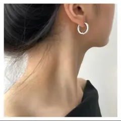 シルバーゴールド ☆人気☆シンプルフープピアス 高品質サージカルステンレス