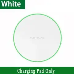 新品未使用50W 急速ワイヤレス充電器 Qi対応 Type-Cポート搭載ホワイト