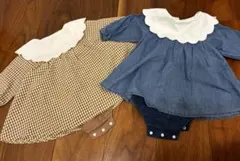 ブランシェス　長袖ロンパース　2枚セット