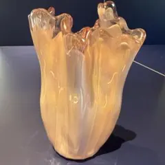 C-壁 手作り アートガラス 花瓶 虹色 オーロラ 昭和レトロ ビンテージ 華道 C-壁 手作り アートガラス 花瓶 虹色 オーロラ 昭和レトロ ビンテージ
