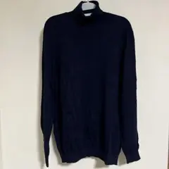 ZARA ネイビー XL タートルネックセーター
