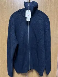 ユニクロ　スフレヤーンリブフルジップセーター【新品・未使用】