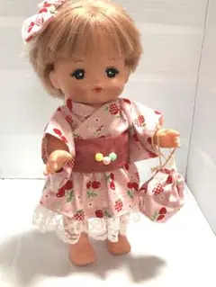 メルちゃん服浴衣　さくらんぼ