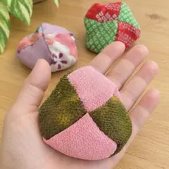 ハンドメイド お手玉 鈴入り 3個セット 和柄