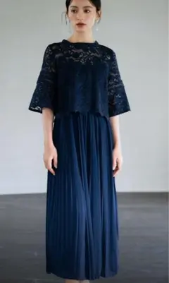 新品未使用　レースドレス ネイビー
