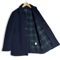 セール中⚡美品✨SHIPS ステンカラーコート 裏地 ブラックウォッチ M