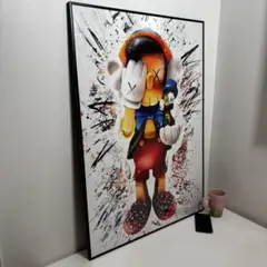 KAWS 絵画 油絵 油彩 肉筆 額縁 2025年最新】kaws 絵画の人気アイテム - メルカリ