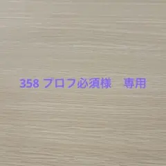 358 プロフ必須様　専用