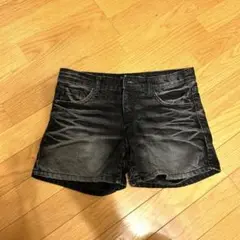 【新品】デニムパンツ　ブラック　ショートパンツ