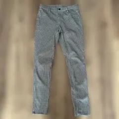 ユニクロ　レギンスパンツ　ギンガムチェック白黒　L
