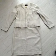 22OCTOBRE レディーススカートスーツ　ツイード　44サイズ　セレモニー