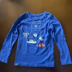 FOインターナショナル長袖Tシャツ ブルー クマ 車柄のサムネイル