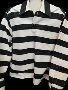 未使用品　プルオーバーボーダーシャツ　PRISONER　シャツ　囚人シャツ