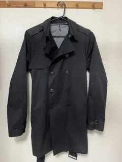 dior HOMME ブラック ダブルブレスト トレンチコート Dior homme Hedi Slimane 46 ダブルブレストコート