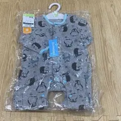 【新品未使用】長袖ロンパース 60-70サイズ 動物柄