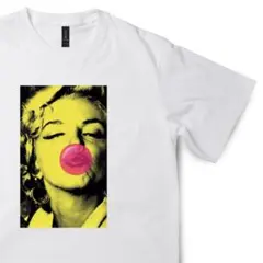マリリンモンロー Tシャツ フォトT ホワイト　アーティストT Marilyn