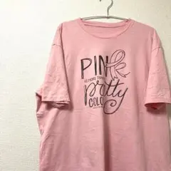 PINK IS MORE THAN 古着　メンズ　Tシャツ　ピンク　プリント