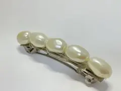 パール調 バレッタ ヘアアクセサリー