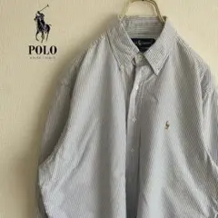 ◎RALPH LAUREN メンズ　長袖ボタンダウンシャツ　L D4X3