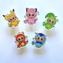 ラブブアクリルクリップ5個セット♡