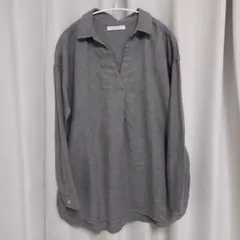 オーバーサイズ シャツ 秋冬 スキッパー