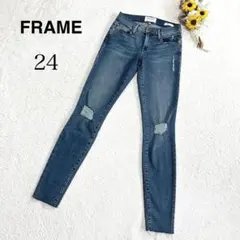 【FRAME DENIM】スキニーデニム ジーンズ パンツ ダメージ 脚長効果のサムネイル