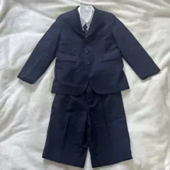 ミキハウスコレクションフォーマルスーツ120ネイビー受験入学卒業4点セット