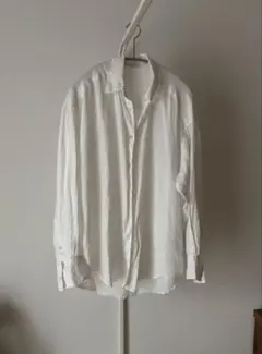 LOUNGEDRESS リネンバックタイシャツ 長袖 オフホワイト 麻100% - メルカリ