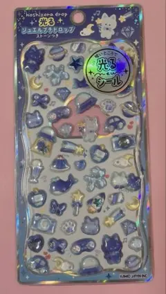 【正規品】 ジュエルプチドロップ　星空ドロップ　ボンボンドロップシール ネコ