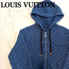 【19AW】Louis Vuitton モノグラム　ジップパーカー　ネイビーのサムネイル