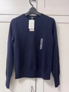 新品未使用　UNIQLO カシミヤセーター ネイビー S